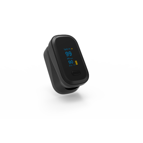 black with PI Portable fingertip pulse oximeter pulse